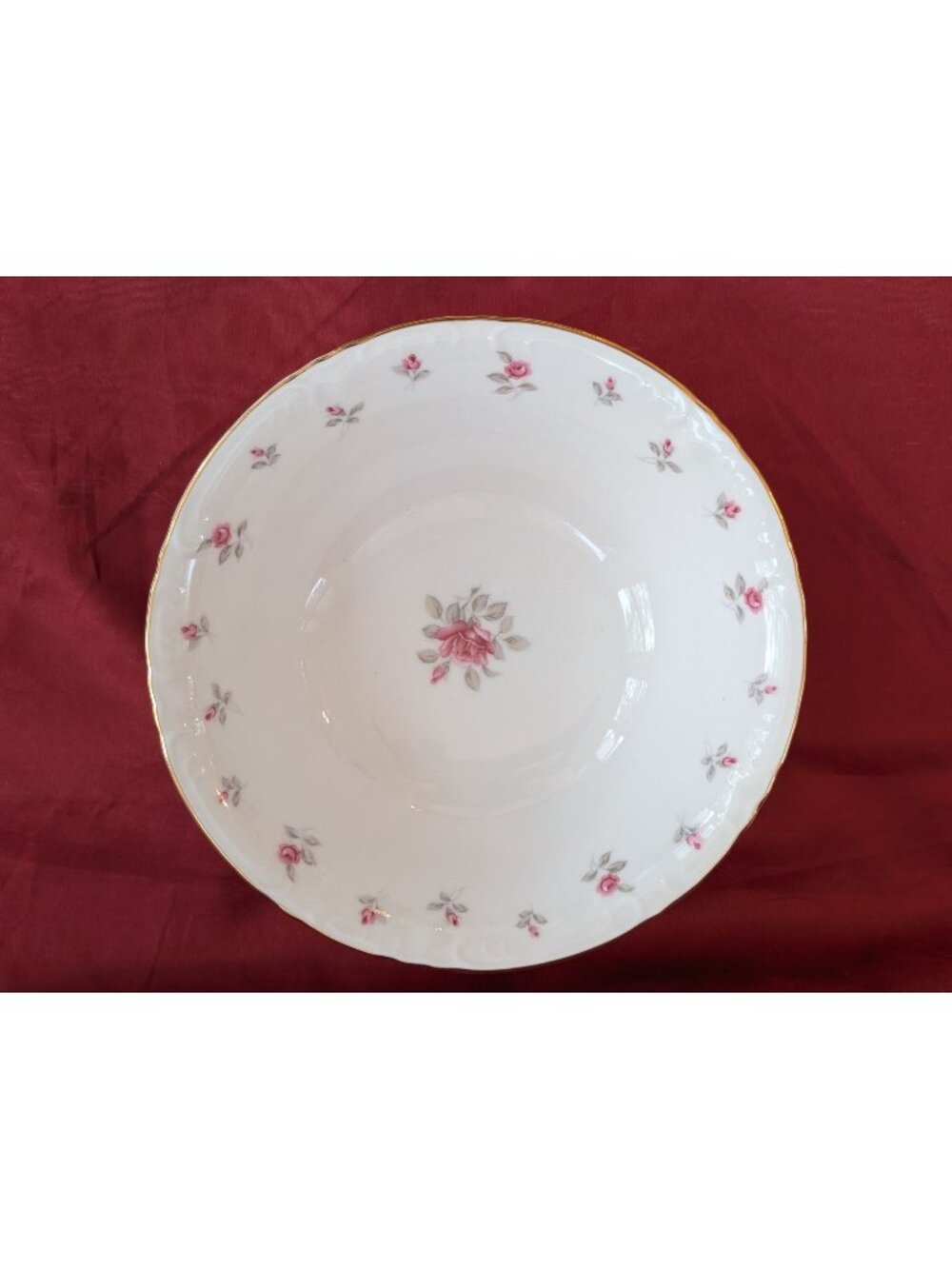 Set of 2 Royal Court Du Barry 9" Round Vegetable Bowls Pink Rose Pattern